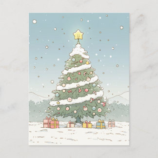 Cartão Postal De Festividades Cartão de Posto Feliz de Natal