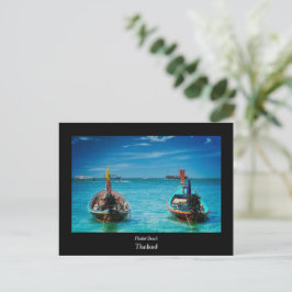 Cartão Postal De Festividades Cartão de Posto Tradicional de Barcos Tailandeses