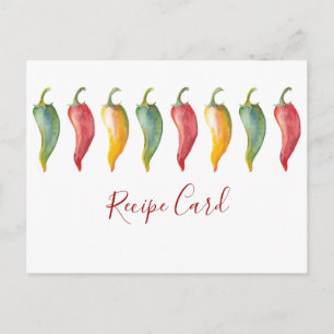 Cartão Postal De Festividades Cartão de recebimento de pimentões aquosos com aqu