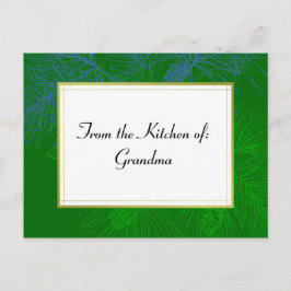 Cartão Postal De Festividades Cartão de Receita Personalizada de Feriado de Pino