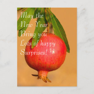 Cartão Postal De Festividades Cartão de Rosh HaShana da romã