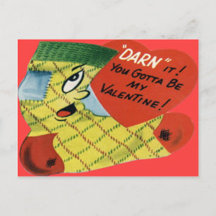 Cartão Postal De Festividades Cartão de São Valentim de Meia Vintage Retro