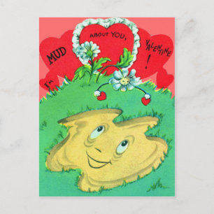 Cartão Postal De Festividades Cartão de São Valentim de Poça de Lama Divertida V