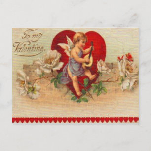 Cartão Postal De Festividades Cartão de São Valentim Vintage Retro Vitoriano Cup
