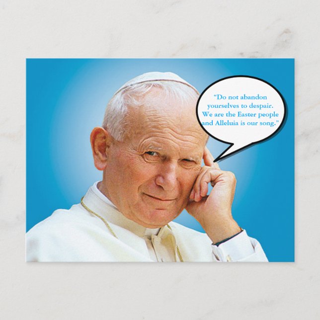 Cartão Postal De Festividades Cartão de St John Paul II Karol Wojtyla (Frente)