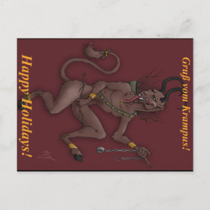 Cartão Postal De Festividades Cartão do Natal de Krampus