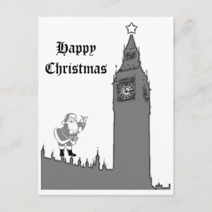 Cartão Postal De Festividades Cartão do Natal feliz de Londres Big Ben
