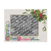 "Cartão do quadro da foto do vintage de um Natal