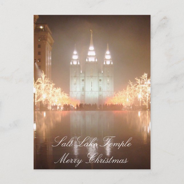 Cartão Postal De Festividades Cartão do templo de Salt Lake (Frente)