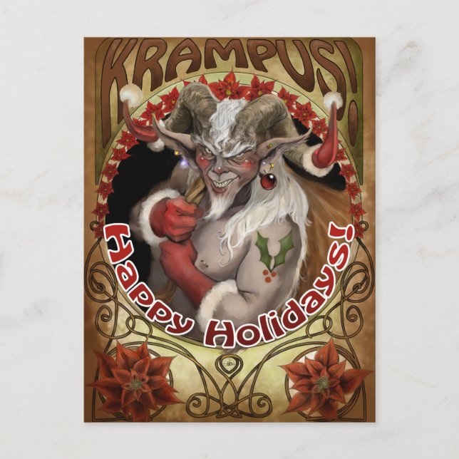 Cartão Postal De Festividades Cartão dos feriados de Krampy (Frente)