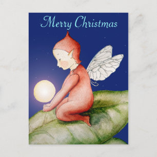 Cartão Postal De Festividades Cartão Elf Feliz de Natal