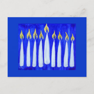 Cartão Postal De Festividades Cartão feliz de Hanukkah