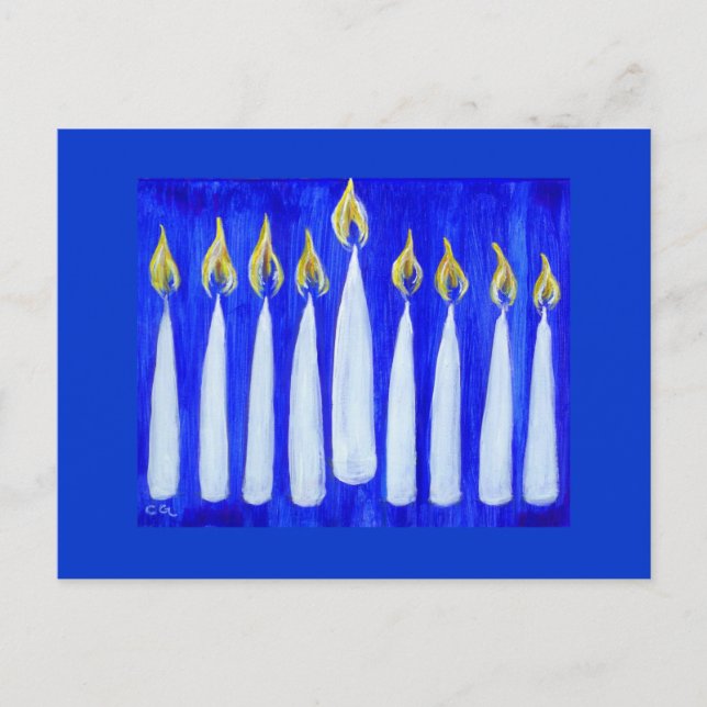 Cartão Postal De Festividades Cartão feliz de Hanukkah (Frente)