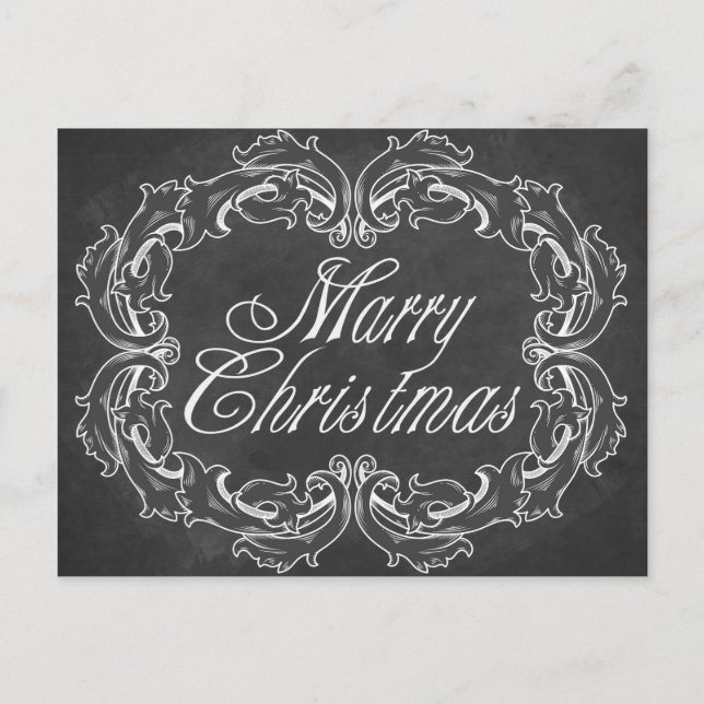 Cartão Postal De Festividades Cartão Feliz de Natal - quadro de lixo (Frente)