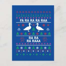 Cartão Postal De Festividades Cartão Feriado de Pato de Natal Engraçado