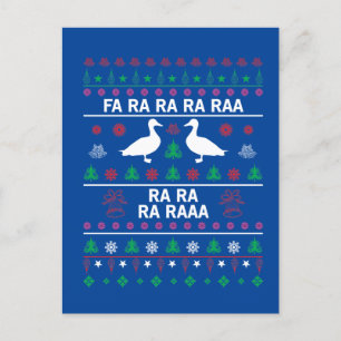 Cartão Postal De Festividades Cartão Feriado de Pato de Natal Engraçado