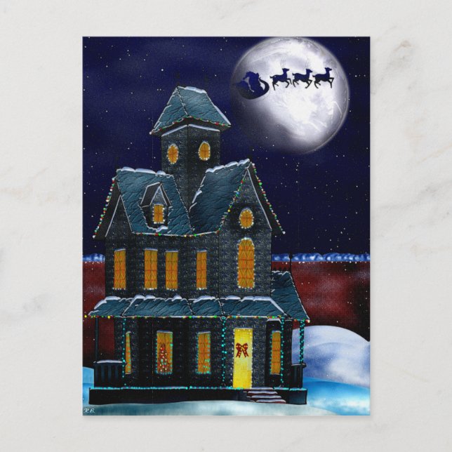 Cartão Postal De Festividades Cartão GIFT de Natal Holiday Folk Art (Frente)