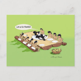 Cartão Postal De Festividades Cartão Nativo Americano de Ação de Graças