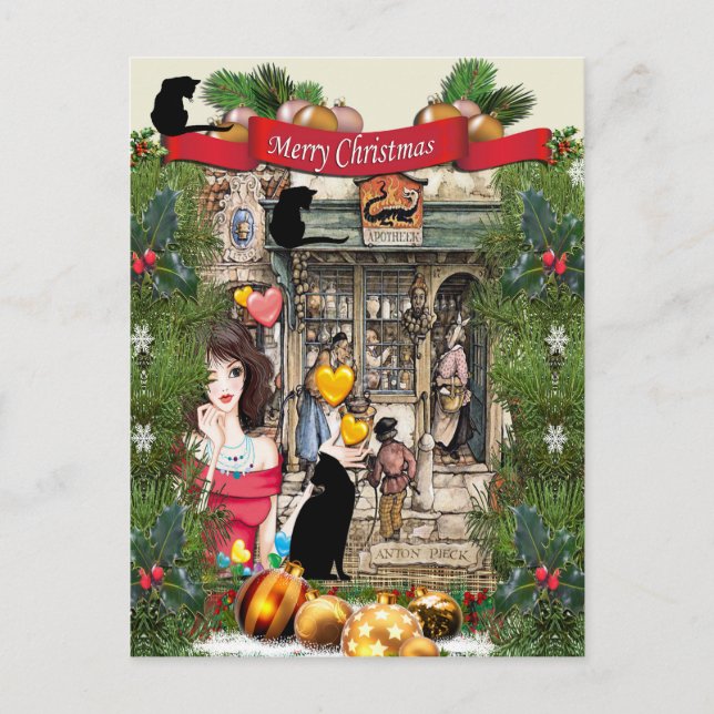 Cartão Postal De Festividades Cartão-postal Anton Pieck "O Químico" (Frente)