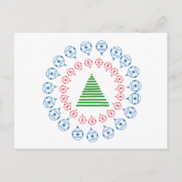 Cartão Postal De Festividades Cartão-postal - Árvore e Decorações do Natal