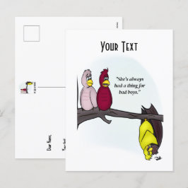 Cartão Postal De Festividades Cartão-postal branco para meninos maus