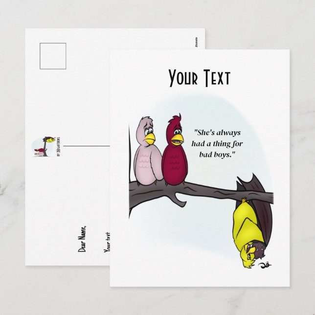 Cartão Postal De Festividades Cartão-postal branco para meninos maus (Frente/Verso)