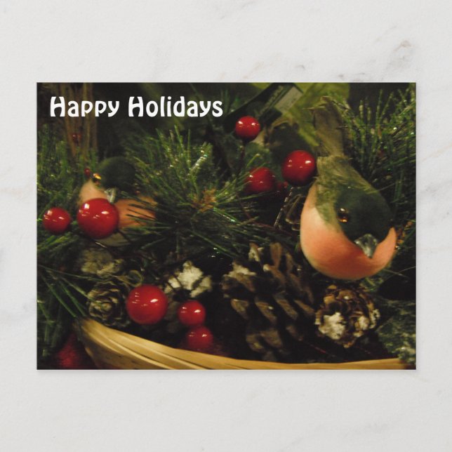 Cartão Postal De Festividades Cartão-postal com aves (Frente)