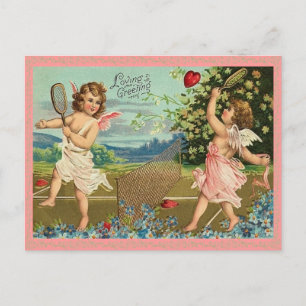Cartão Postal De Festividades Cartão-postal Cupido do Namorados Vintage