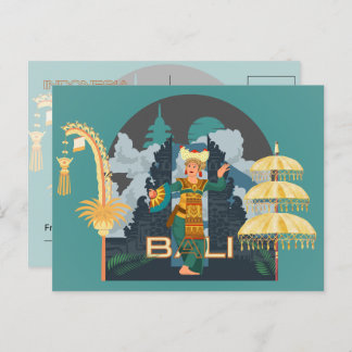 Cartão Postal De Festividades Cartão-postal da bailarina balinesa
