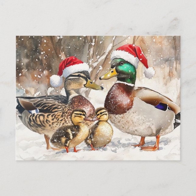Cartão Postal De Festividades Cartão-postal da família Duck (Frente)