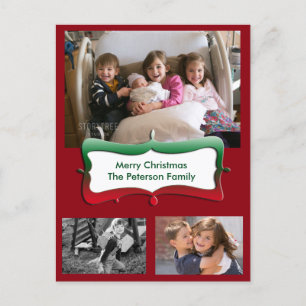 Cartão Postal De Festividades Cartão-postal da família Feliz Natal