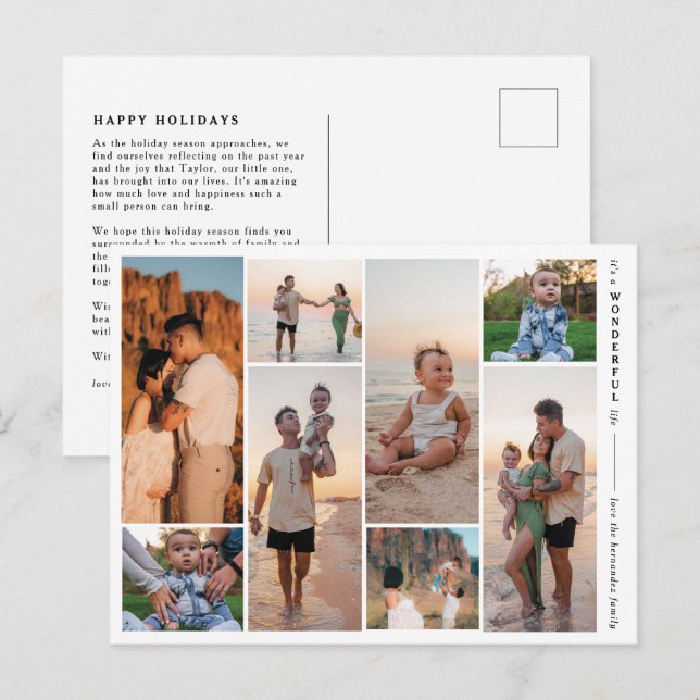 Cartão Postal De Festividades Cartão-postal da Galeria Moderna 8 Foto Maravilhos (Frente/Verso)