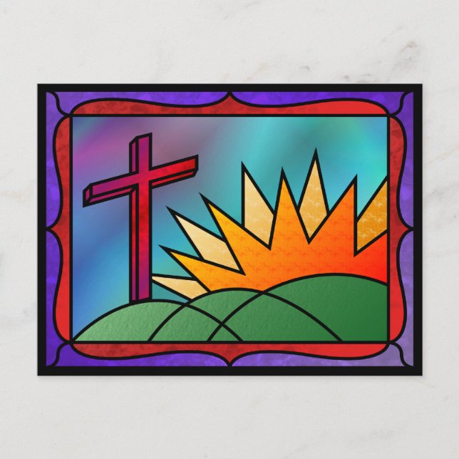 Cartão Postal De Festividades Cartão-postal da Manhã de páscoa (Frente)