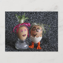 Cartão Postal De Festividades Cartão-postal da Páscoa Beleza e do Geek Eggmen