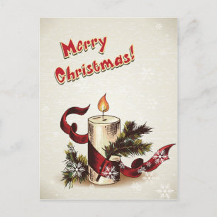 Cartão Postal De Festividades Cartão-postal da Vela de Natal
