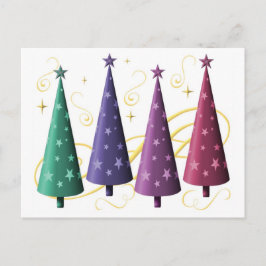 Cartão Postal De Festividades Cartão-postal das Árvores de Natal Modernas