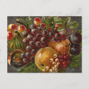 Cartão Postal De Festividades Cartão-postal de Ação de Graças do Vintage Fruta H