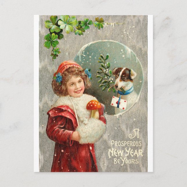 Cartão Postal De Festividades Cartão-postal de ano novo (Frente)