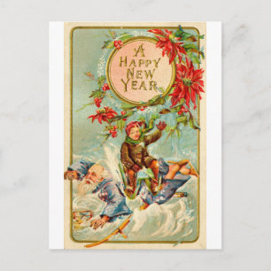 Cartão Postal De Festividades Cartão-postal de ano novo