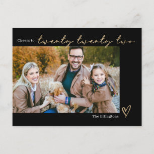 Cartão Postal De Festividades Cartão-postal de Ano Novo Editável de Cor do Ano O