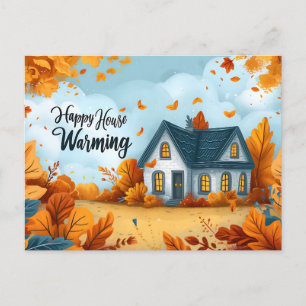 Cartão Postal De Festividades Cartão-postal de aquecimento da casa feliz