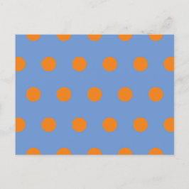 Cartão Postal De Festividades Cartão-postal de bolinhas (Azul de Denim e Laranja