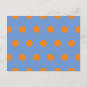 Cartão Postal De Festividades Cartão-postal de bolinhas (Azul de Denim e Laranja