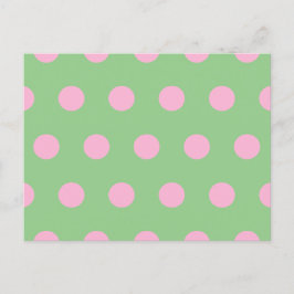Cartão Postal De Festividades Cartão-postal de bolinhas (Verde Sage e Rosa Paste