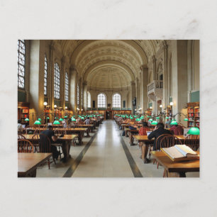 Cartão Postal De Festividades Cartão-postal de Boston para a sala de leitura