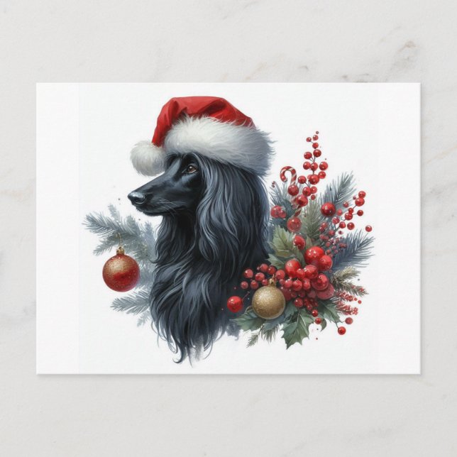 Cartão Postal De Festividades Cartão-postal de cão afegão (Frente)