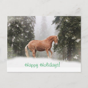 Cartão Postal De Festividades Cartão-postal de Cavalo de Feriados Felizes