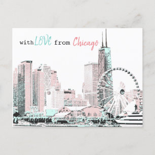 Cartão Postal De Festividades Cartão-postal de Chicago