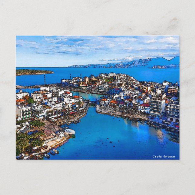 Cartão Postal De Festividades Cartão-postal de Creta, Grécia (Frente)