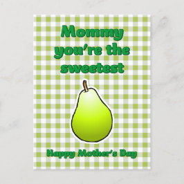 Cartão Postal De Festividades Cartão-postal de Dia de as mães Pear mais doce